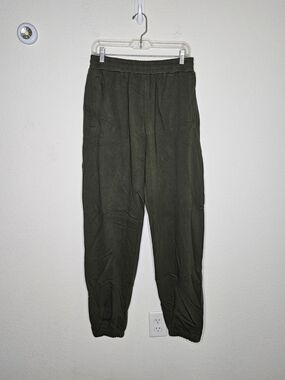 Naked Wardrobe Olive Green Jogger Sweatpants Elastic Waist Pockets Lounge Size M